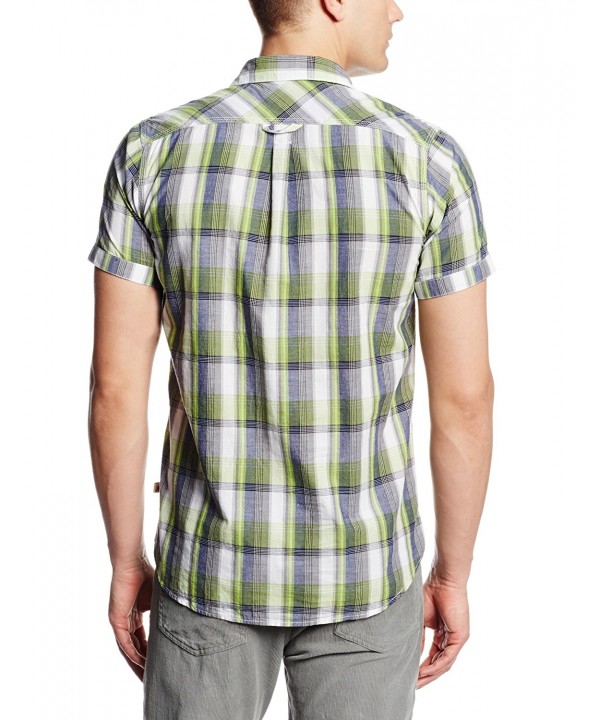 Men's Cody Short Sleeve Plaid Shirt - Palm - CY11ITGFKOP