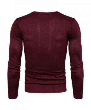 Mens Pullover Sweater Slim Comfortably Knitted Long Sleeve Solid Color ...