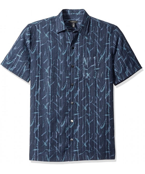 Men's Oasis Printed Short Sleeve Shirt - Black Iris - CZ12MY28R5D