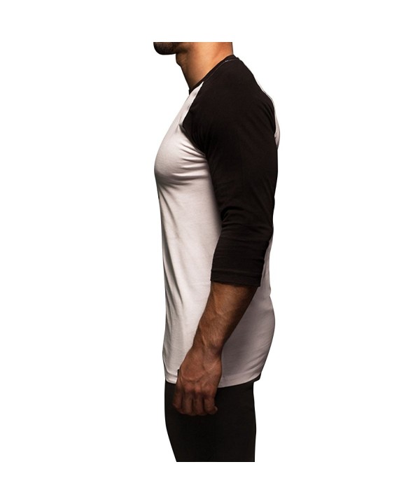  Men's 3/4 Sleeve Casual Raglan Jersey Baseball Tee