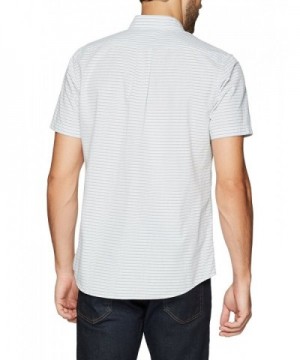 Men's Standard-Fit Short-Sleeve Horizontal Stripe Shirt - Grey/White ...