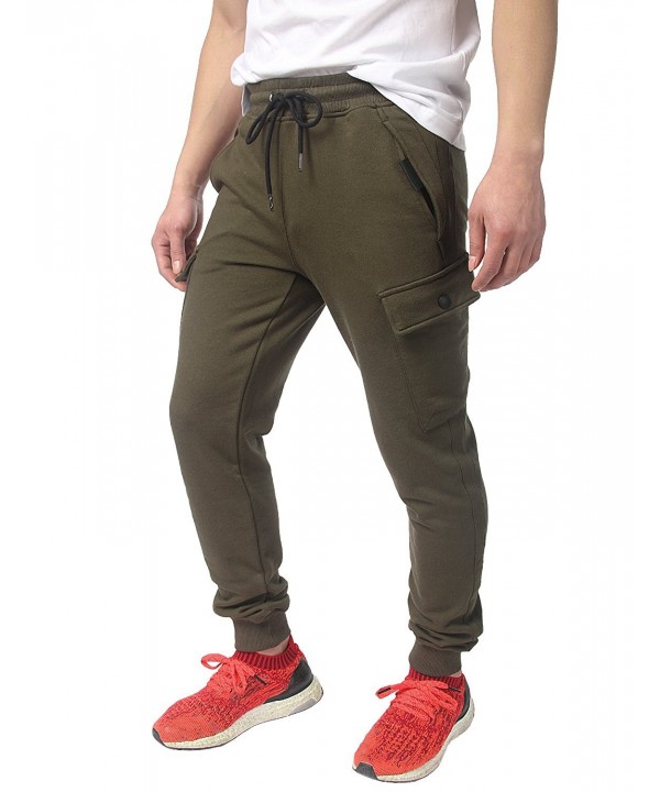 Men's Joggers Pants Gym Workout Running Trousers - Armygreen_a304 ...