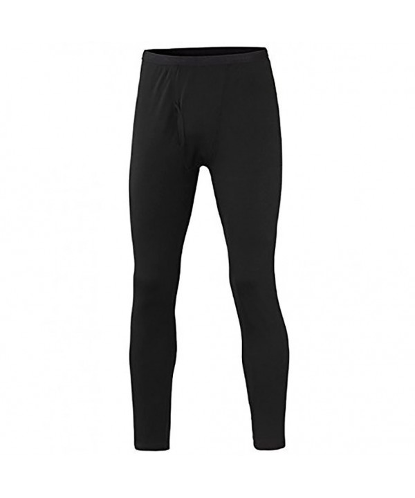 Men's Polypropylene Lightweight Mesh Knit Pants - Black - CH1172DVU45