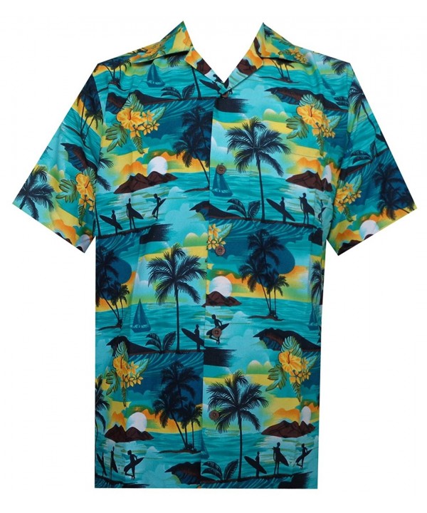 Hawaiian Shirt Mens allover Ocean Scenic Camp Party Aloha Holiday Beach ...