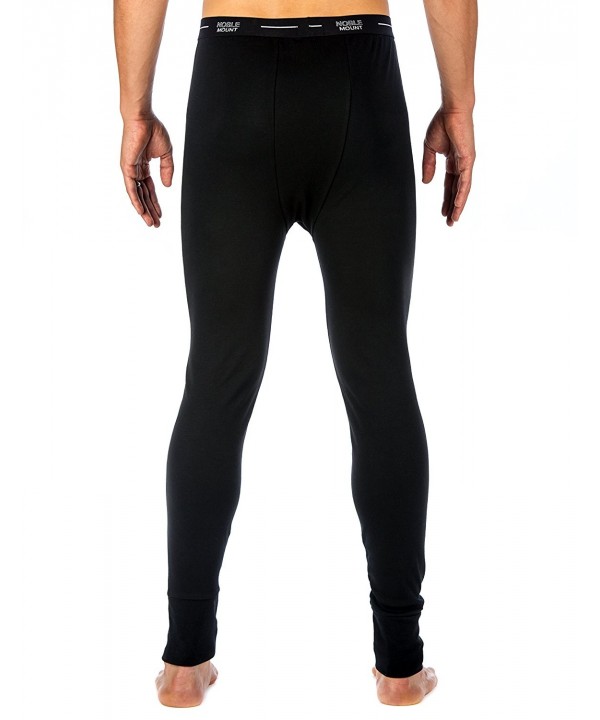 Men's 'Soft Comfort' Premium Thermal Long John Pants - Black - CX11OHBG85L