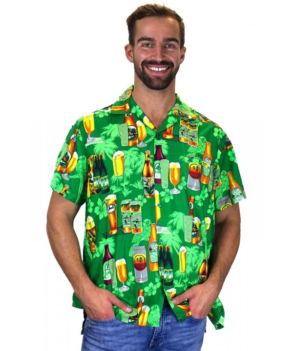Funky Hawaiian Shirt Beerbottlegreen L - Green - CF11PR2I5M3