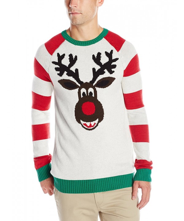 Ugly Christmas Sweater Men's Fireplace Pullover Sweater - Cayenne ...