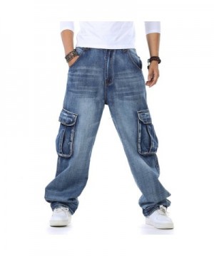 Plus Size Mens Jeans Relaxed Fit Cargo Pants Big & Tall Loose Style ...