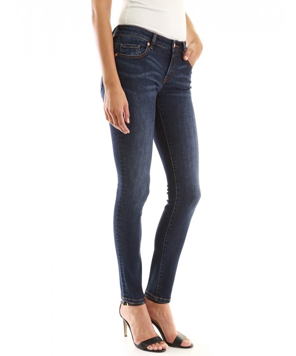 Women's Super Stretch Denim Ankle Skinny Jeans - Dark Blue - CS185GAC0IW