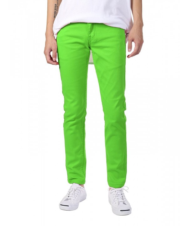 green skinny jeans