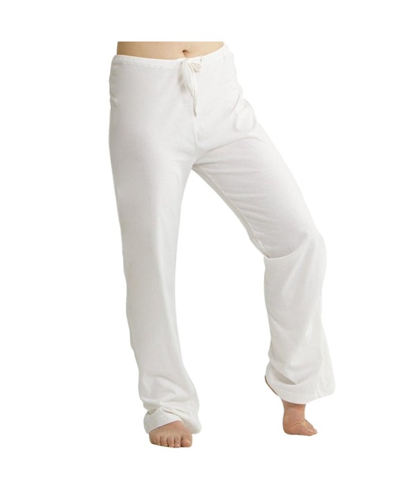 Cottonique Women's Latex-Free Drawstring Lounge Pants made from 100% ...