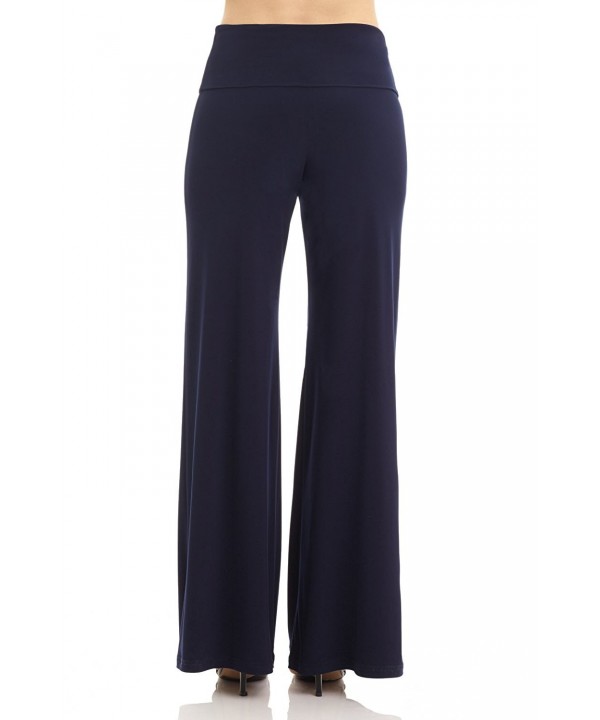 Women's Ease Into Comfort Comfy Chic Knit Palazzo Lounge Pant w/Wide ...