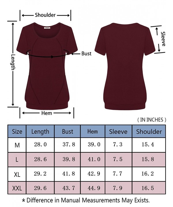 Women's Scoop Neck Short Sleeve Banded Bottom Blouse T Shirts ...