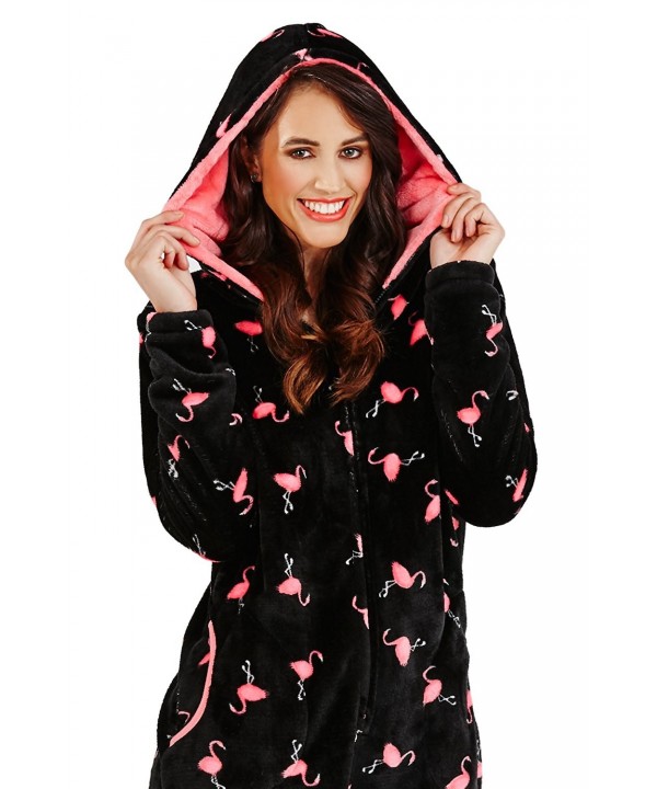 Loungeable Boutique Womens Flamingo Hooded All In One - Flamingo ...