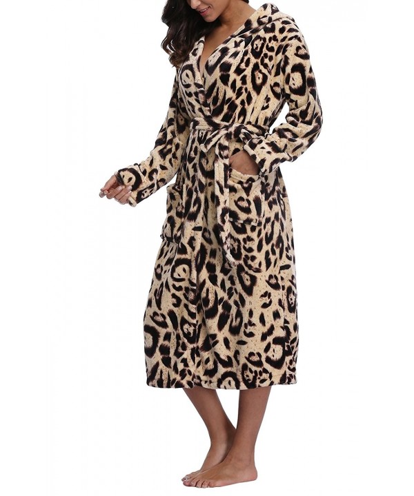 ladies leopard print dressing gown