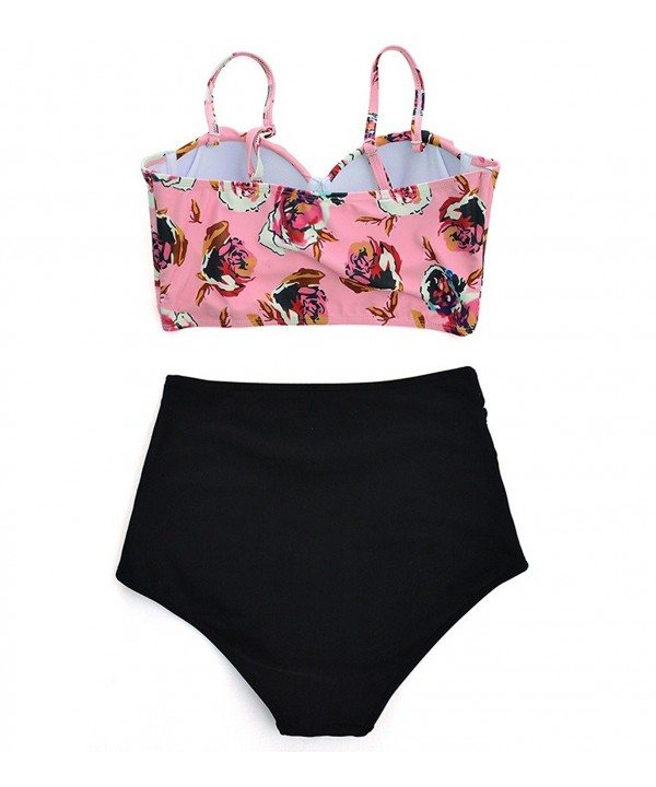 Women's Vintage High Waist Swimsuit Bikini Set Push Up Bathing Suit ...