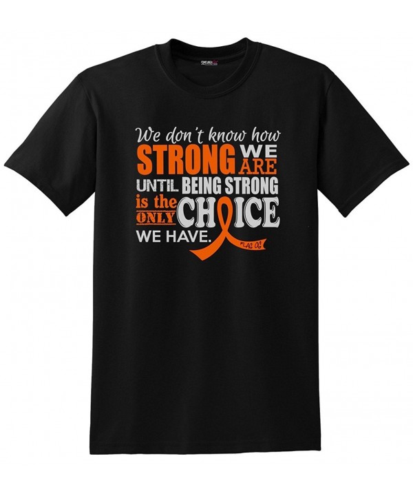 How Strong We Are Orange Ribbon T-Shirt Unisex Black w/Orange - CB1299I99WP